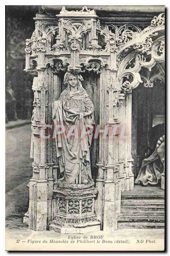 Église de BROU — Figure du Mausolée de Philibert le Beau — ND Phot.