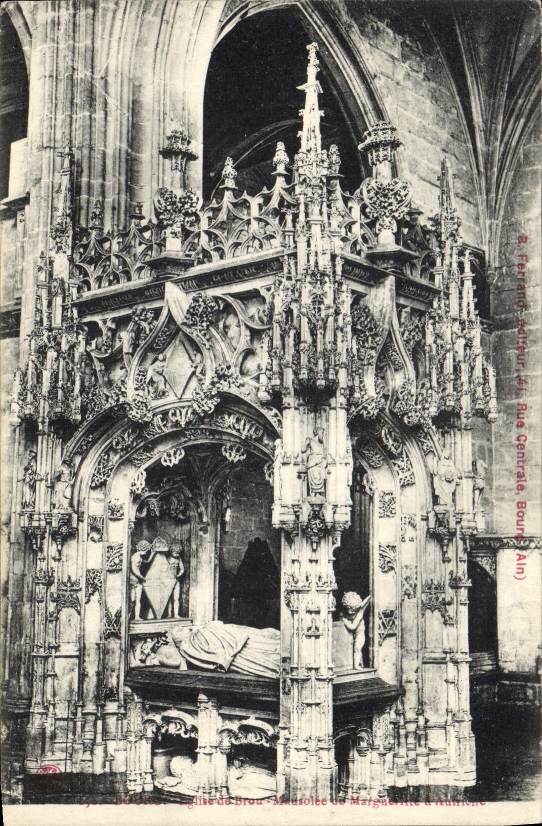Église de Brou - Mausolée de Marguerite d'Auvergne — B. Ferrand, éditeur, 41, Rue Centrale, Bourgoin (Ain)