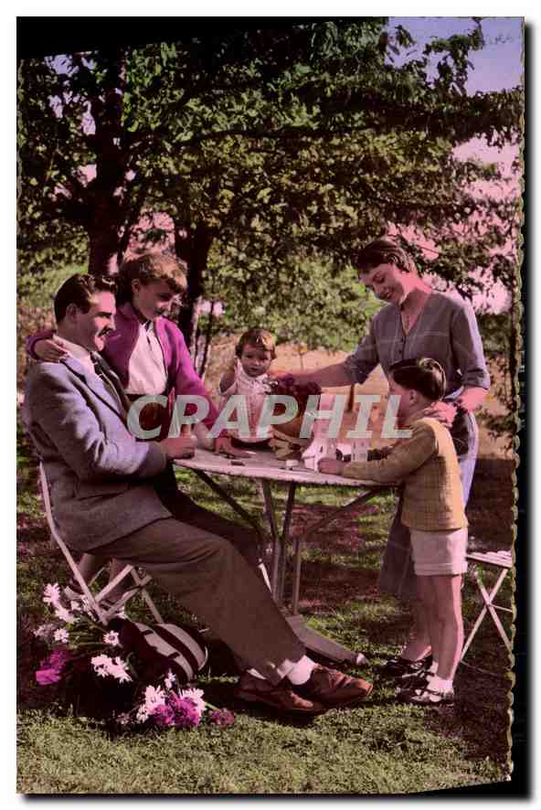 CPA Femme Enfants