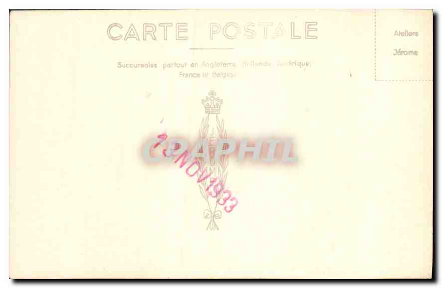 CARTE PHOTO Homme — Verso
