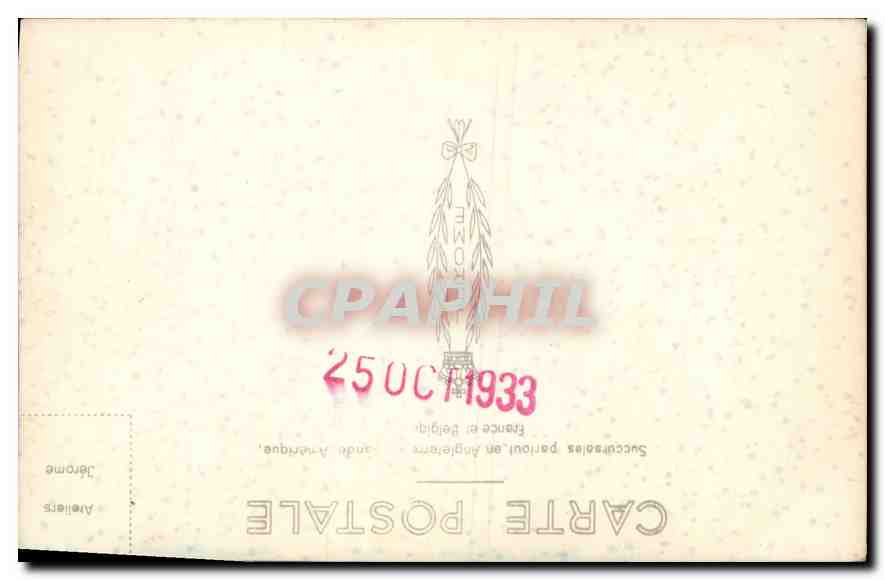 CARTE PHOTO Homme — Verso
