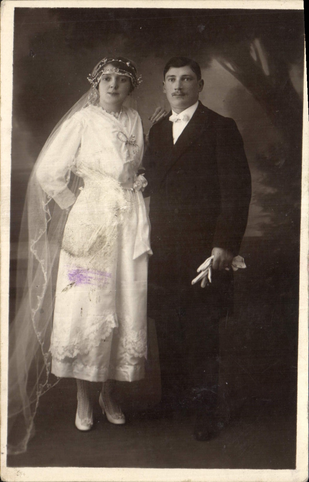 CARTE PHOTO Femme Mariage