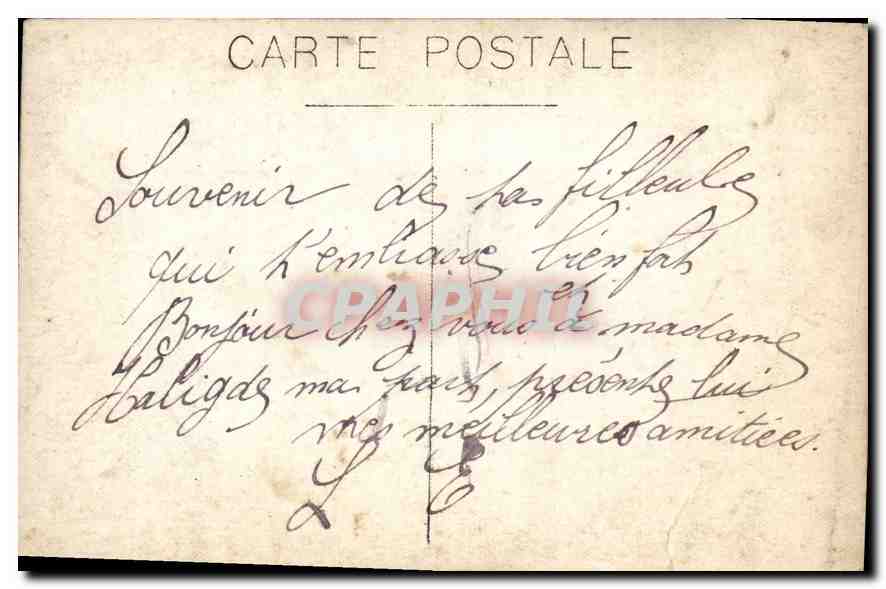CARTE PHOTO Femme — Verso