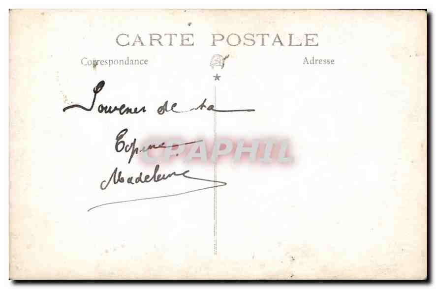 CARTE PHOTO Femme — Rückseite