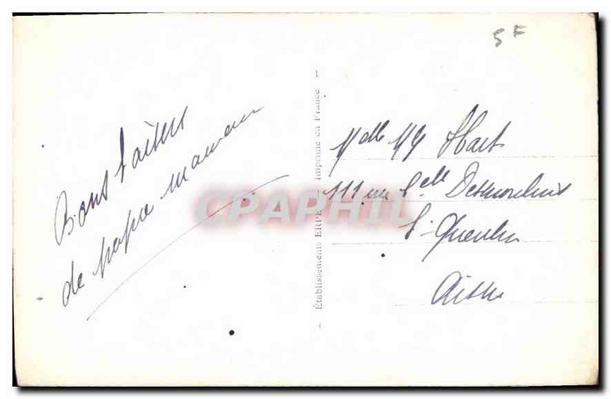 CARTE PHOTO  Communiante — Verso