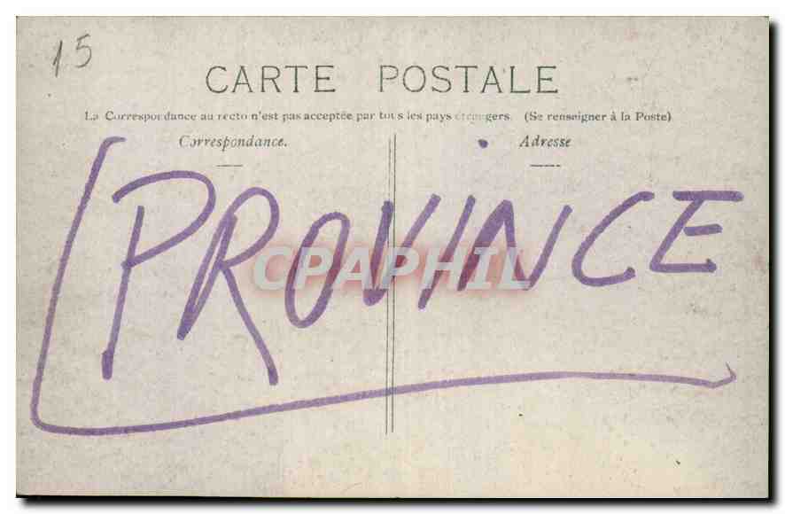 CARTE PHOTO Maison — Verso