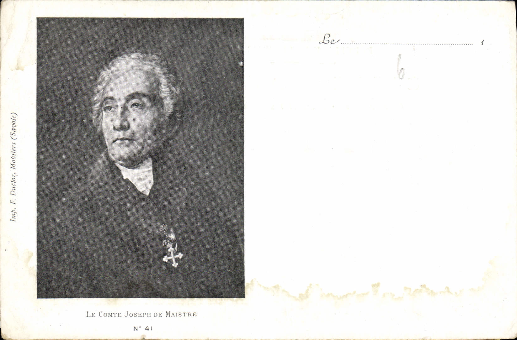 CPA Le Comte Joseph de Maistre 