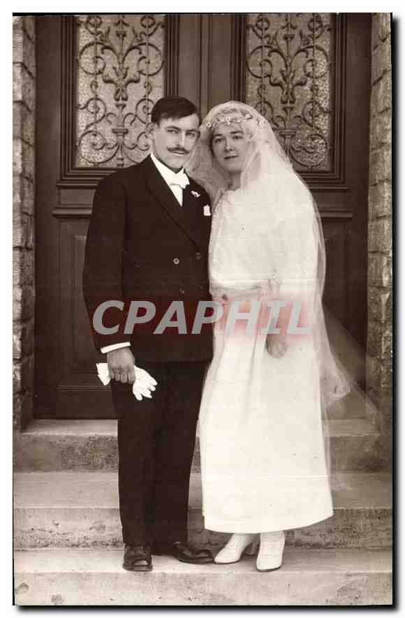 CARTE PHOTO Femme Mariage