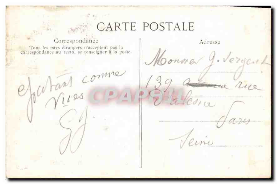 CPA l'Auvergne Pittoresque Le Sommet  — Verso