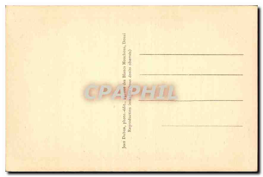 CPA Prevost Jehan de Mons Ecole Flam Tableau a deux faces Musee de Douai  — Verso