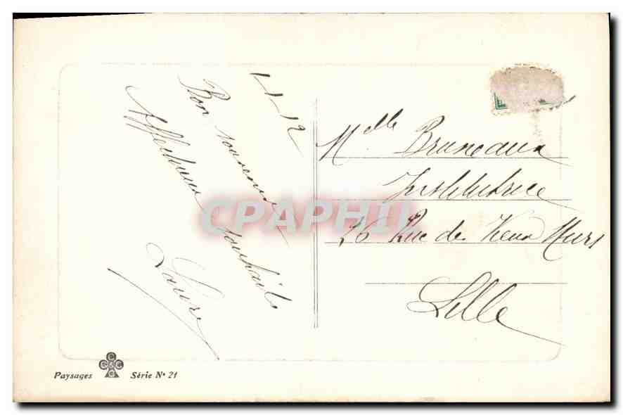 CPA Eau Dormante  — Back
