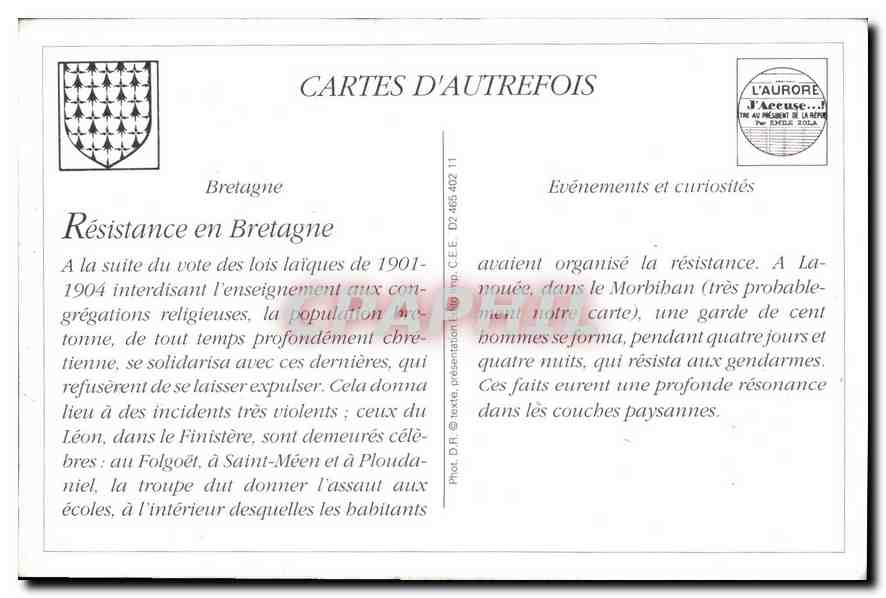 REPRO La residence en Bretagne centre les decrets d'expulsion La Faction  — Rückseite