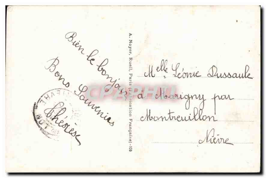 CPA Femme — Verso
