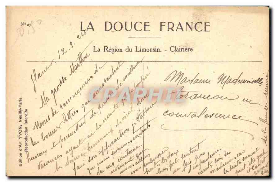 CPA Fermiere et vache — Rückseite