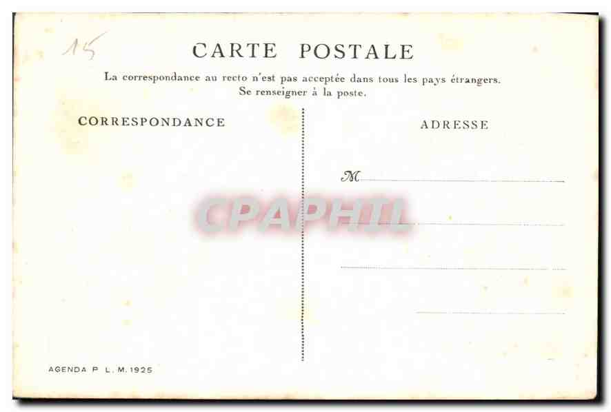 La chute de l'Ain à Syam — Agenda P.L.M. 1925 — Cl. Baudinière — Verso