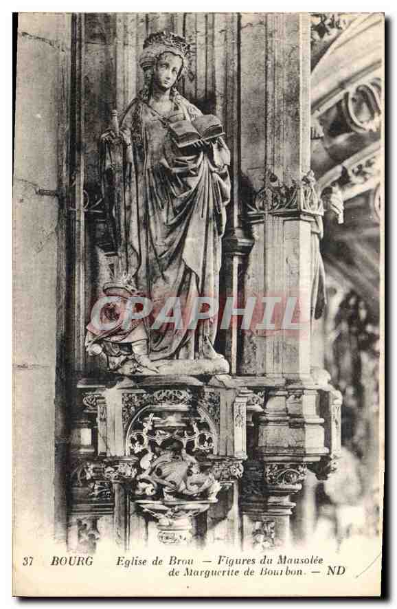 CPA Bourg Eglise de Brou Figures du Mausolee de Margueritee de Bourbon 