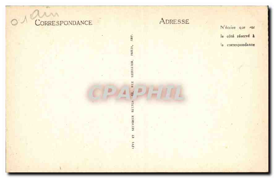 CPA Bourg Eglise de Brou Benitier  — Rückseite