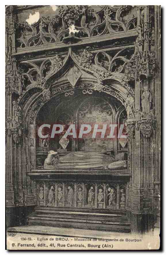 Église de BROU - Mausolée de Marguerite de Bourbon — B. Ferrand, édit., 41, Rue Centrale, Bourg (Ain)
