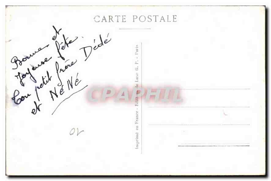 CPA Femme — Verso