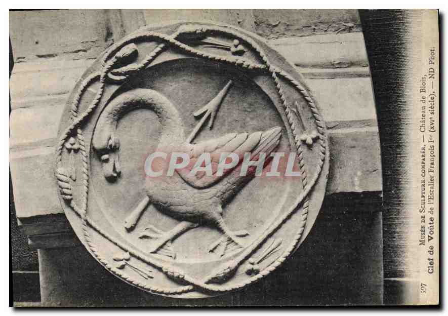 CPA Musee de Sculpture companee Chateau de Blois Clef de voute de l'escalier Francois 1er