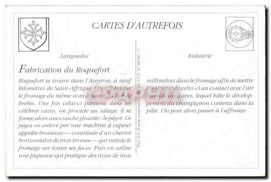 REPRO Roquefort Aveyron Piqueuses et Brosseuses  — Rückseite