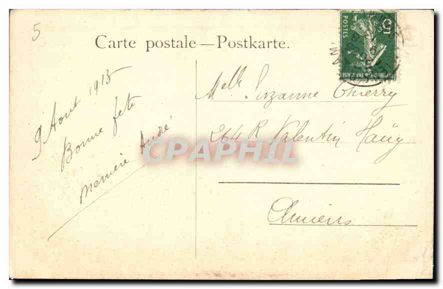 CPA Une journee sur la Rivere  — Rückseite