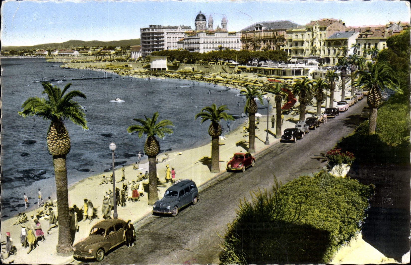 Vintage Postcard Saint Raphael Var General View of the Promenade