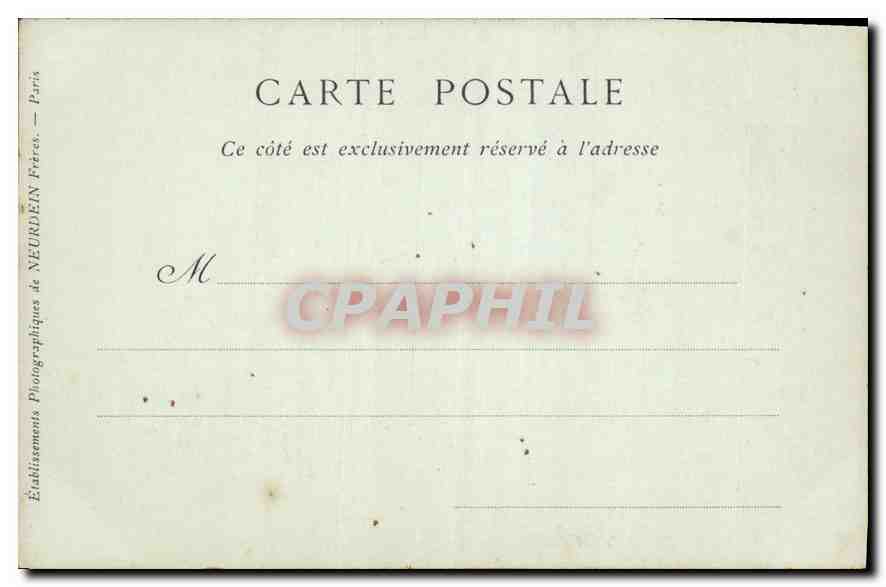 CPA Chateau de Chantilly la Cour d'Honneur  — Rückseite