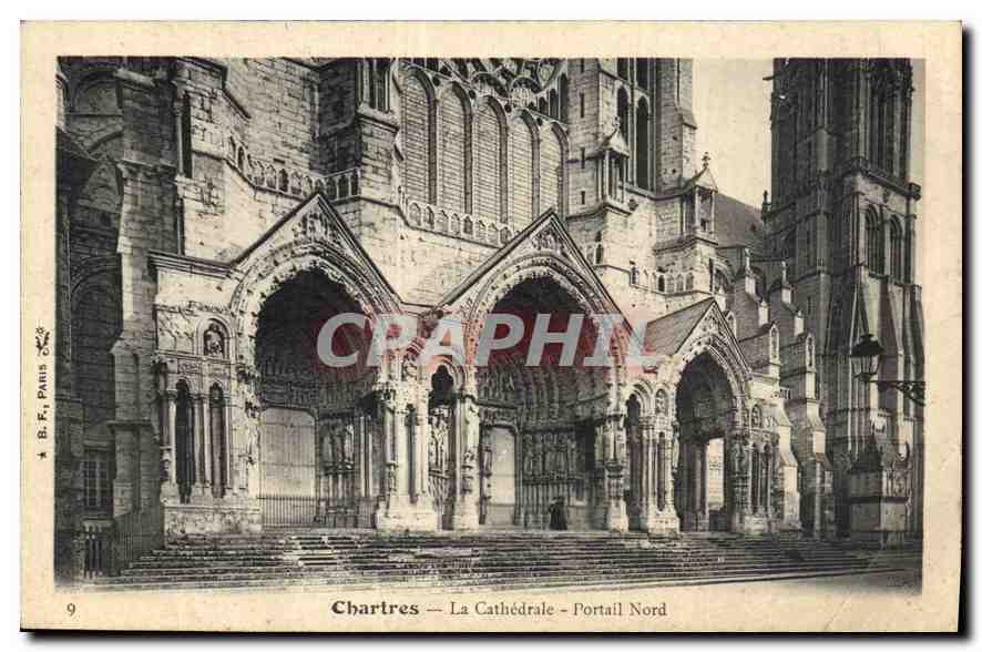 CPA Chartres La Cathedrale Portail Nord 