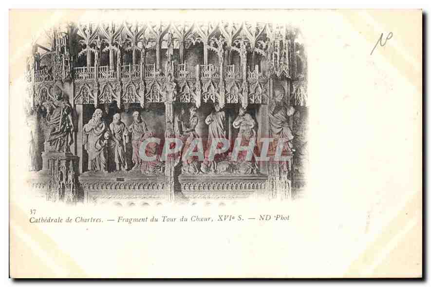Cathédrale de Chartres — Fragment du Tour du Chœur, XVIe S. — ND Phot