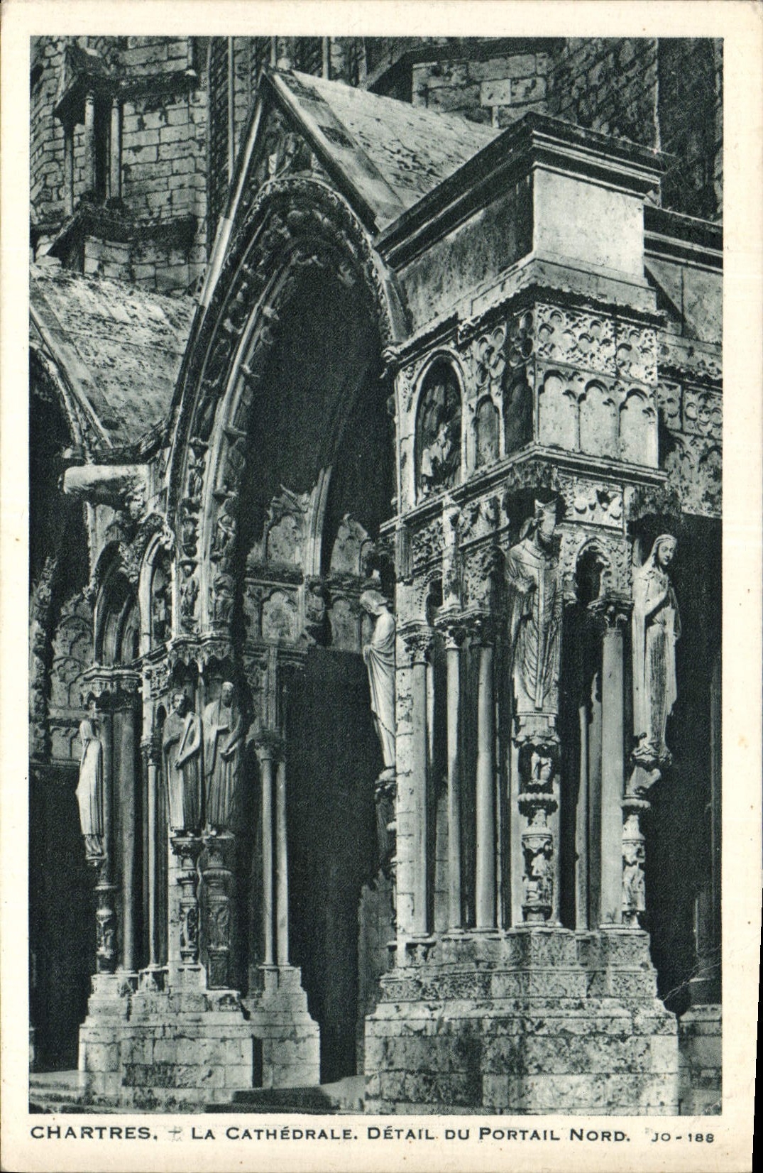 CPA Chartres La Cathedrale Detail du Portail Nord 