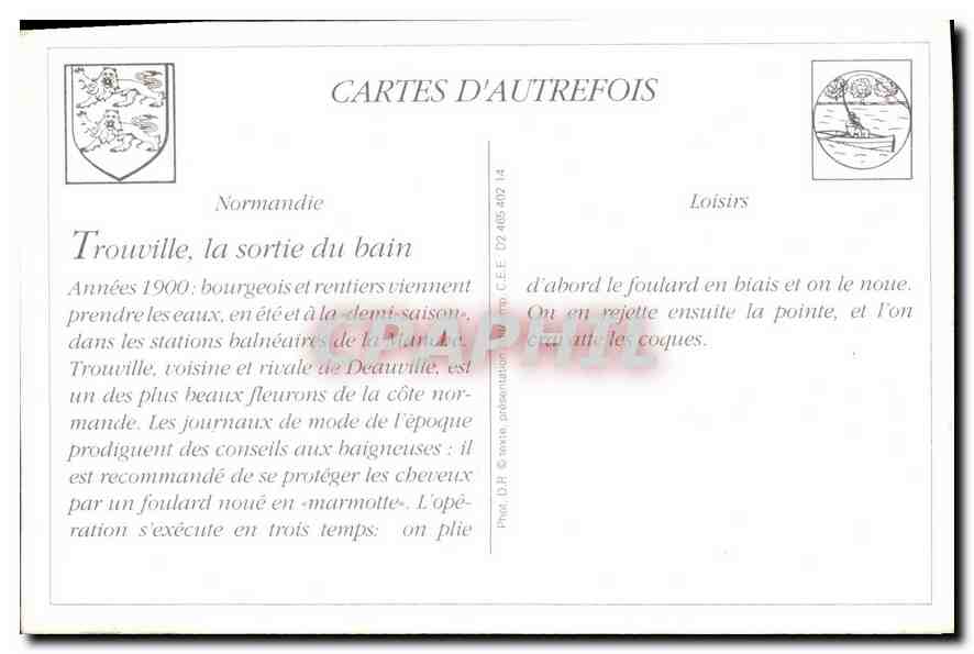 REPRO Folklore Femmes Scenes de Plage La sortie du Bain  — Rückseite