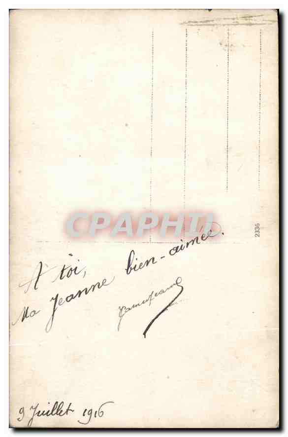 CARTE PHOTO Homme — Verso