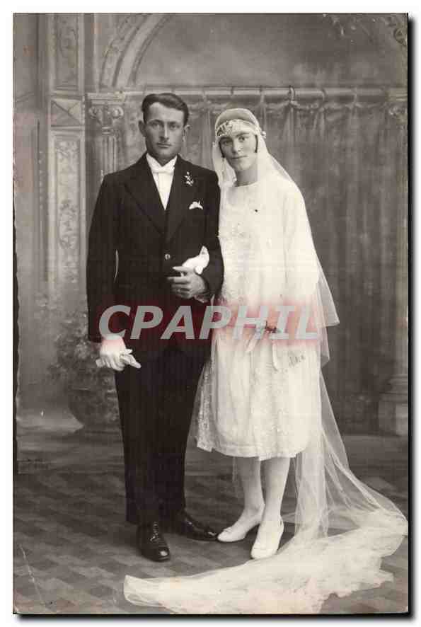 CARTE PHOTO Femme Bohain Aisne Mariage