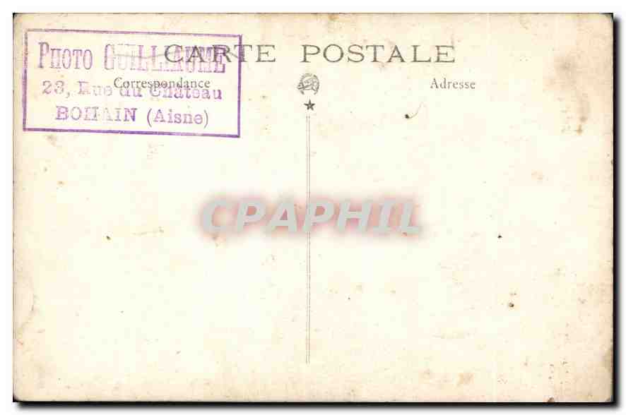 CARTE PHOTO Femme Bohain Aisne Mariage — Verso