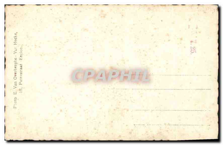 CARTE PHOTO Femme Ecloo — Verso
