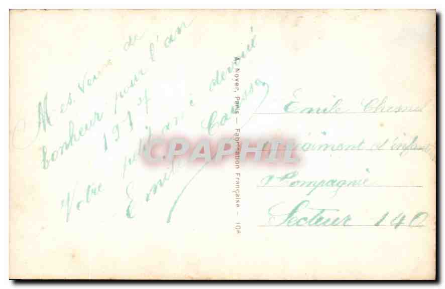 CPA Femme — Rückseite