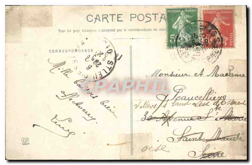 Cauterets - Route du Pont d'Espagne et l'Île Sarah-Bernhardt — Photographie Laroches Frères, Toulouse — Rückseite