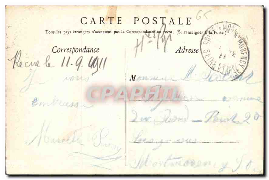CPA Lourdes Vue plongeante  — Verso