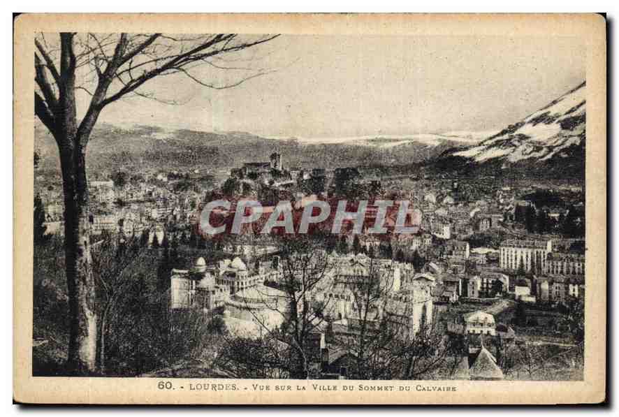 CPA Lourdes Vue sur la Ville du Sommet du Calvaire 