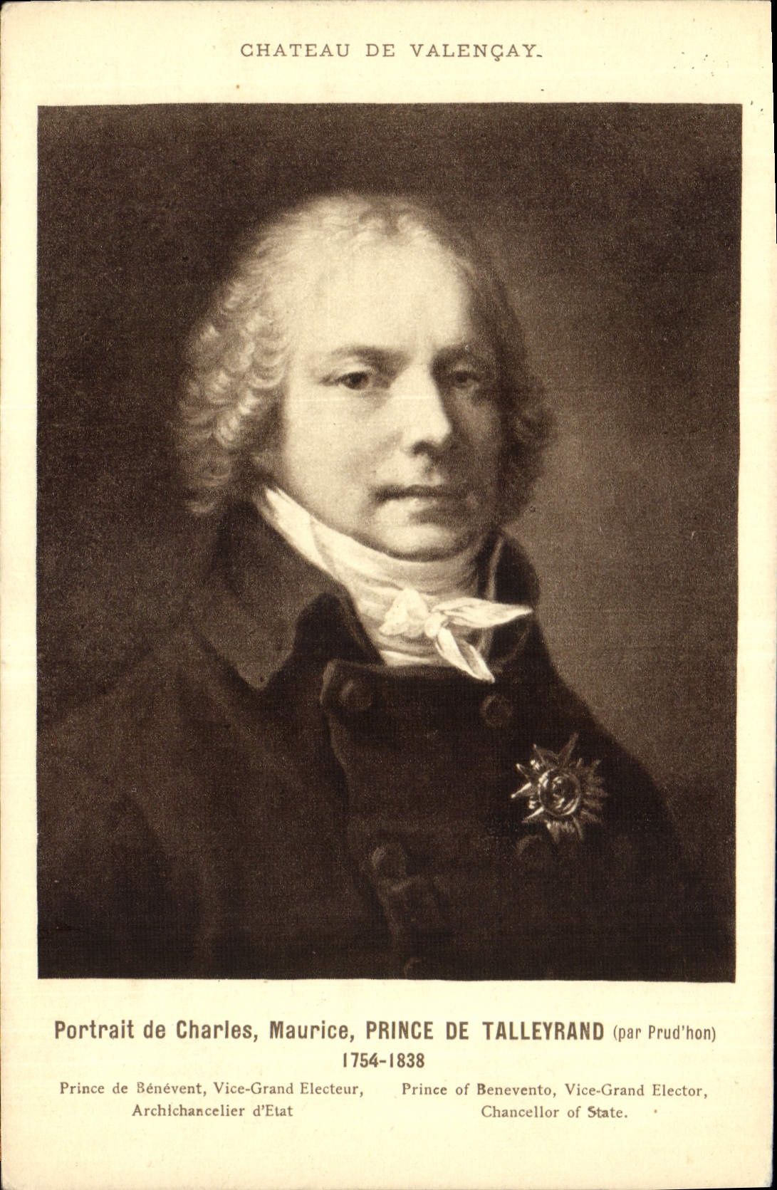 CPA Chateau de Valencay Portrait de Charles Maurice Prince de Talleyrand 