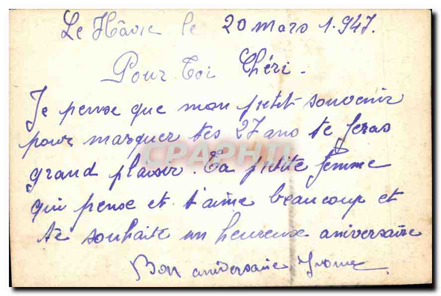 CPA Femme  — Rückseite