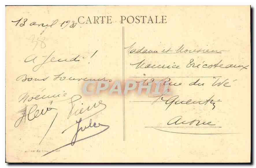 CPA Grenoble L'Ile Verte et les Alpes  — Rückseite