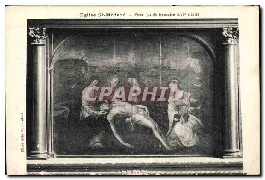 CPA Eglise St Medard Pieta
