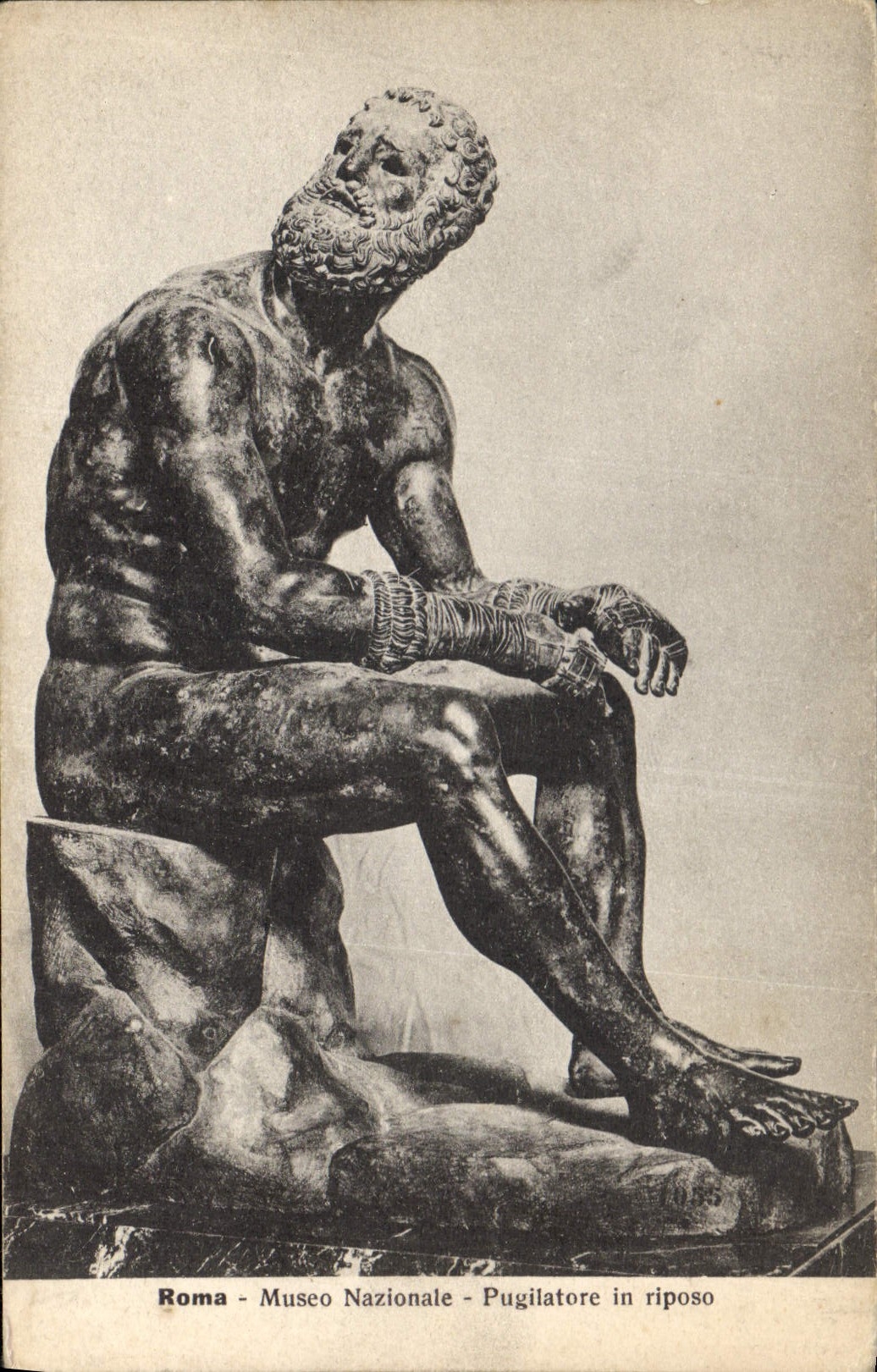 CPA Roma Museo Nazionale Pugilatore in riposo 