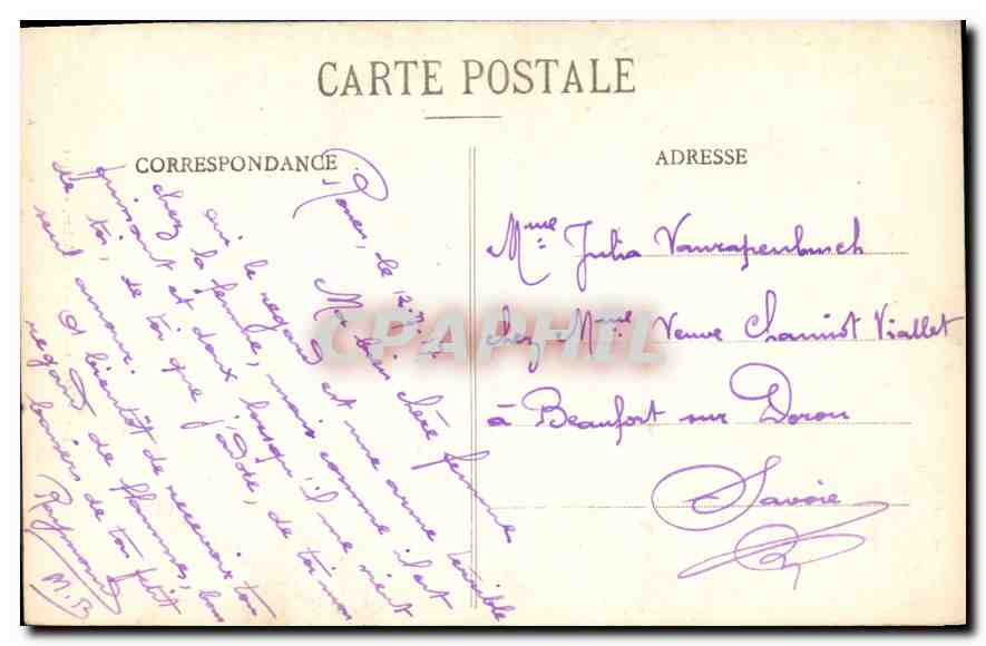 CPA C V Jeanne D'Arc sur le bucher  — Rückseite