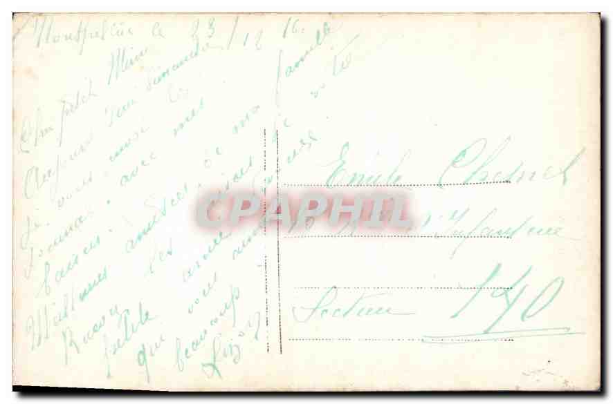CPA Femme — Verso