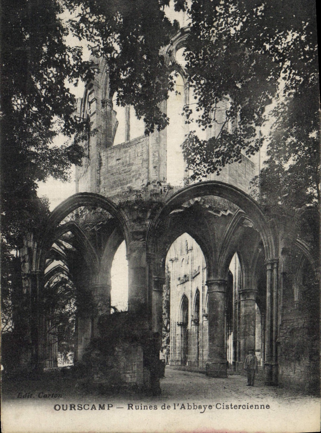 CPA Ourscamp Ruines de l'Abbaye Cistercienne 