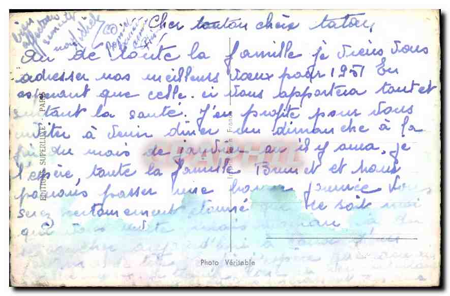 CPA Bonne Annee  — Rückseite
