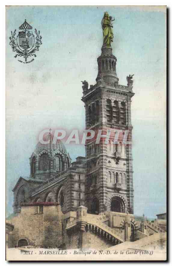 CPA Marseille Basilique de N D de la Garde 